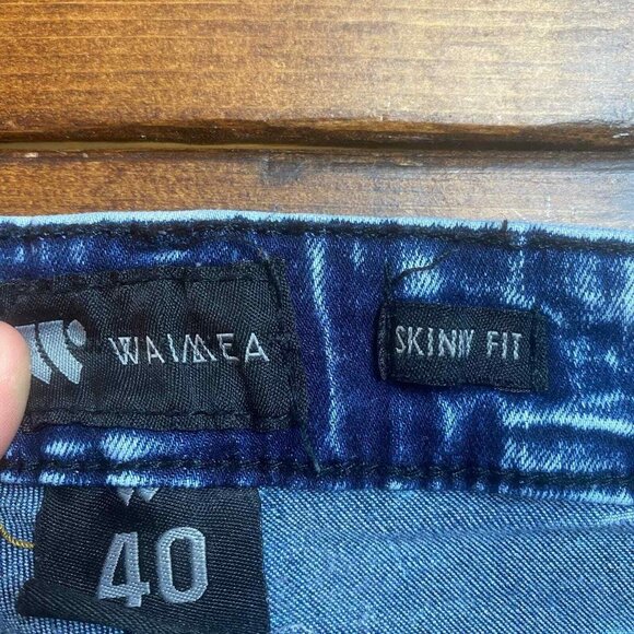 Waimea men’s slim fit distressed denim cutoff shorts size 40 - Picture 3 of 10